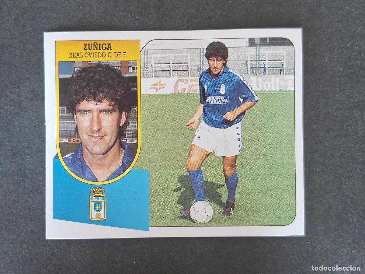Cromos de f&uacute;tbol: L3 ZU&Ntilde;IGA REAL OVIEDO LIGA ESTE 1991 1992 91 92 CARTON SIN PEGAR NUNCA PEGADO