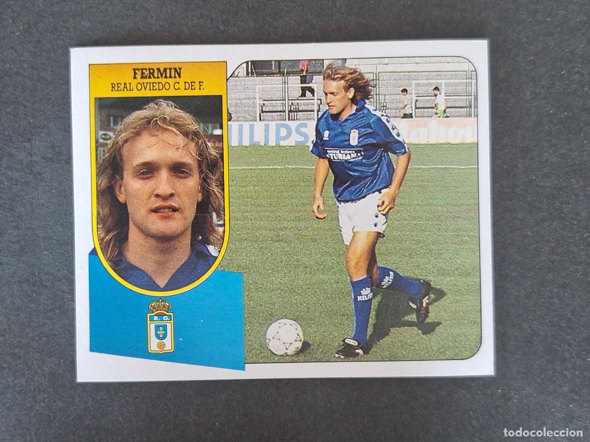 Cromos de f&uacute;tbol: L3 FERMIN REAL OVIEDO LIGA ESTE 1991 1992 91 92 CARTON SIN PEGAR NUNCA PEGADO