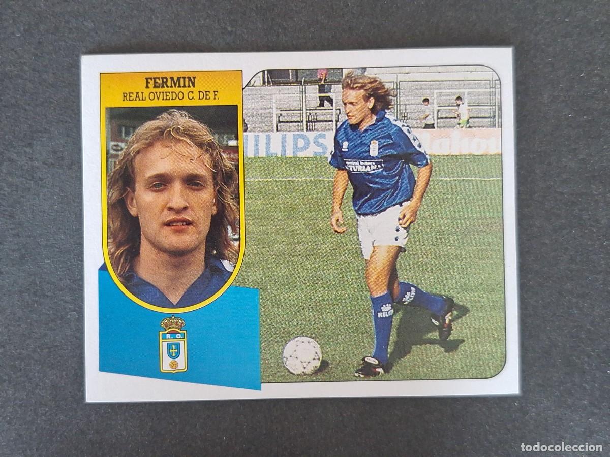 Cromos de f&uacute;tbol: L3 FERMIN REAL OVIEDO LIGA ESTE 1991 1992 91 92 CARTON SIN PEGAR NUNCA PEGADO