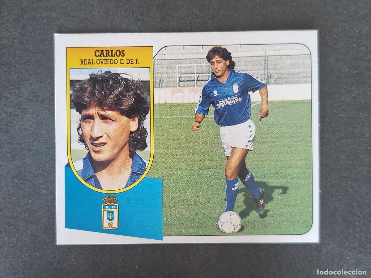 Cromos de f&uacute;tbol: L3 CARLOS REAL OVIEDO LIGA ESTE 1991 1992 91 92 CARTON SIN PEGAR NUNCA PEGADO