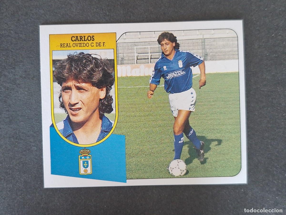 Cromos de f&uacute;tbol: L3 CARLOS REAL OVIEDO LIGA ESTE 1991 1992 91 92 CARTON SIN PEGAR NUNCA PEGADO