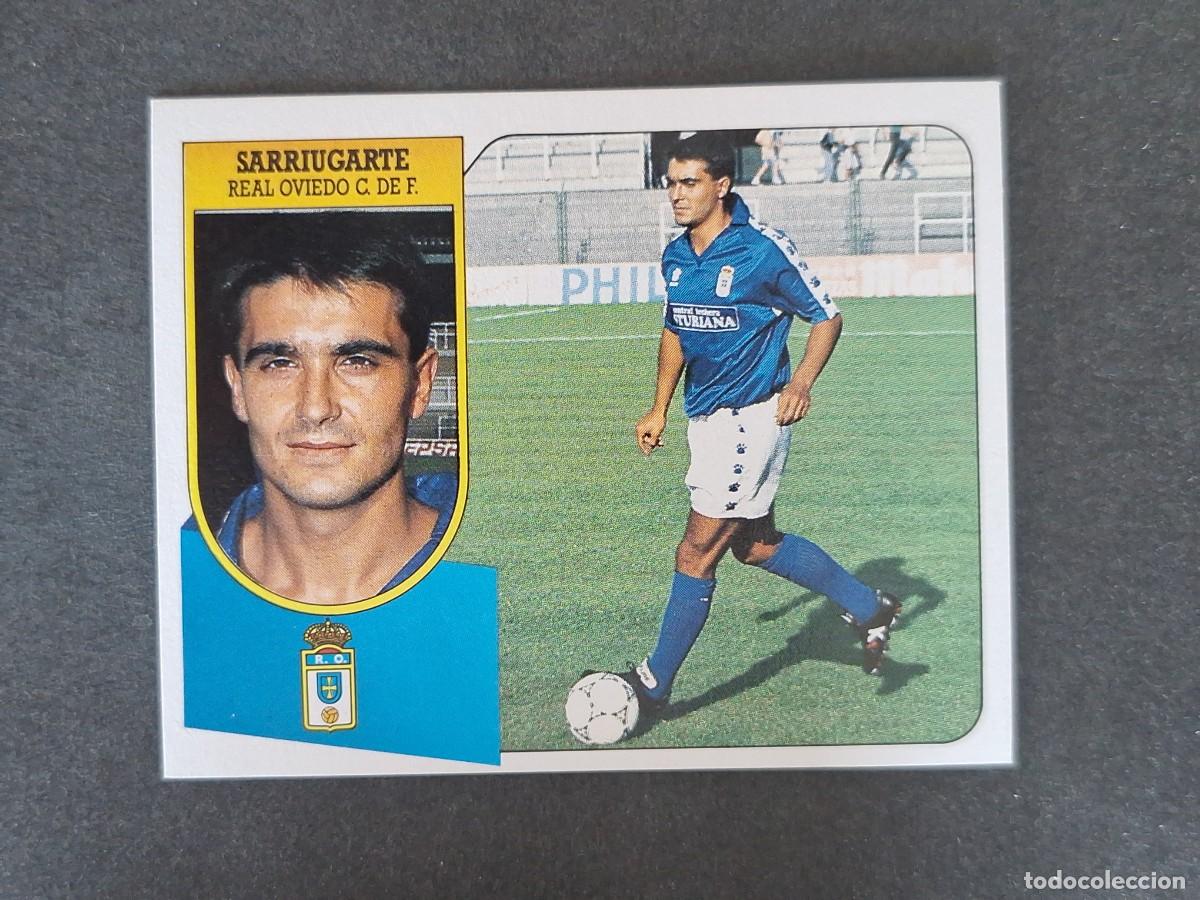 Cromos de f&uacute;tbol: L3 SARRIUGARTE REAL OVIEDO LIGA ESTE 1991 1992 91 92 CARTON SIN PEGAR NUNCA PEGADO