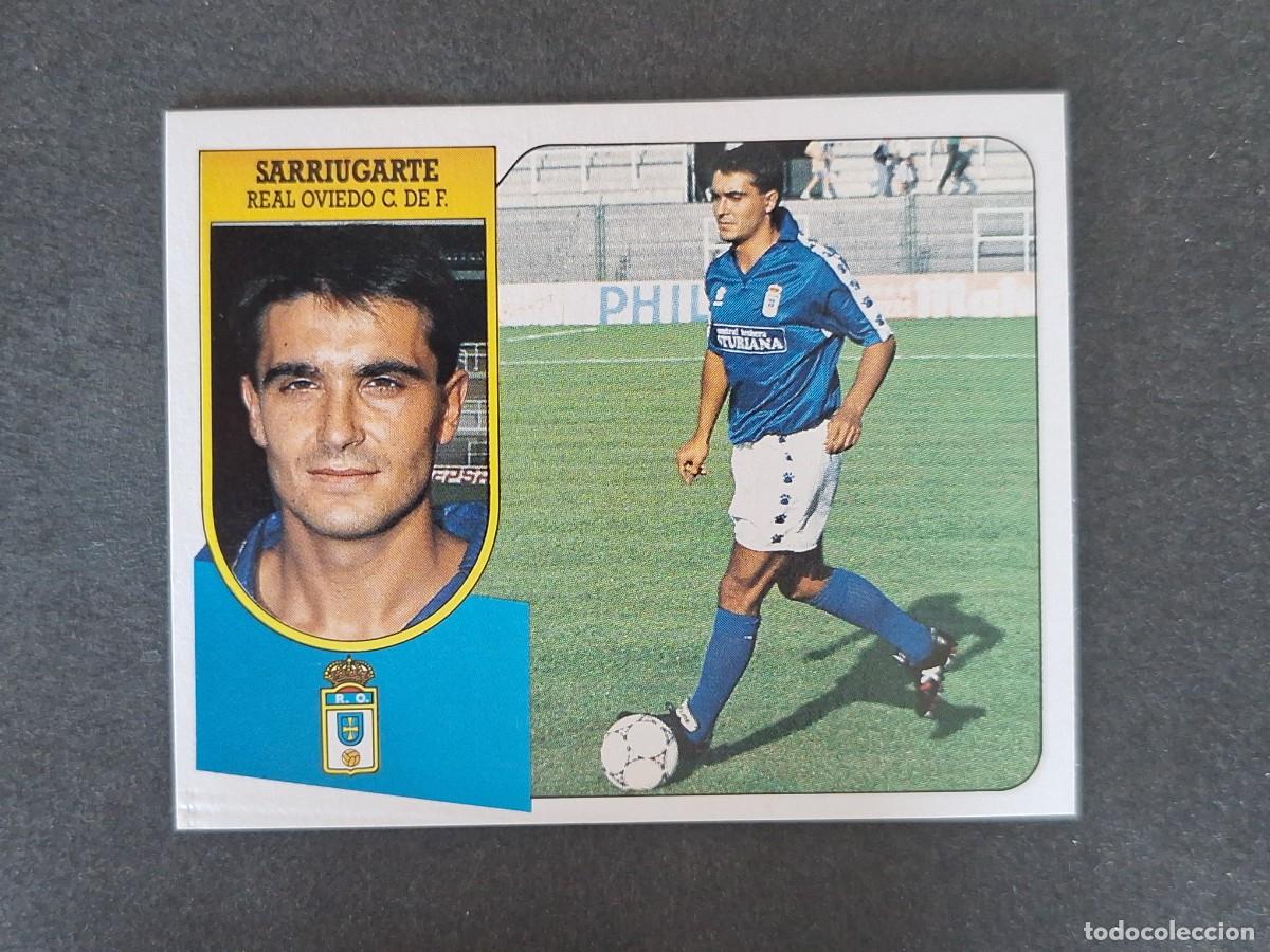 Cromos de f&uacute;tbol: L3 SARRIUGARTE REAL OVIEDO LIGA ESTE 1991 1992 91 92 CARTON SIN PEGAR NUNCA PEGADO