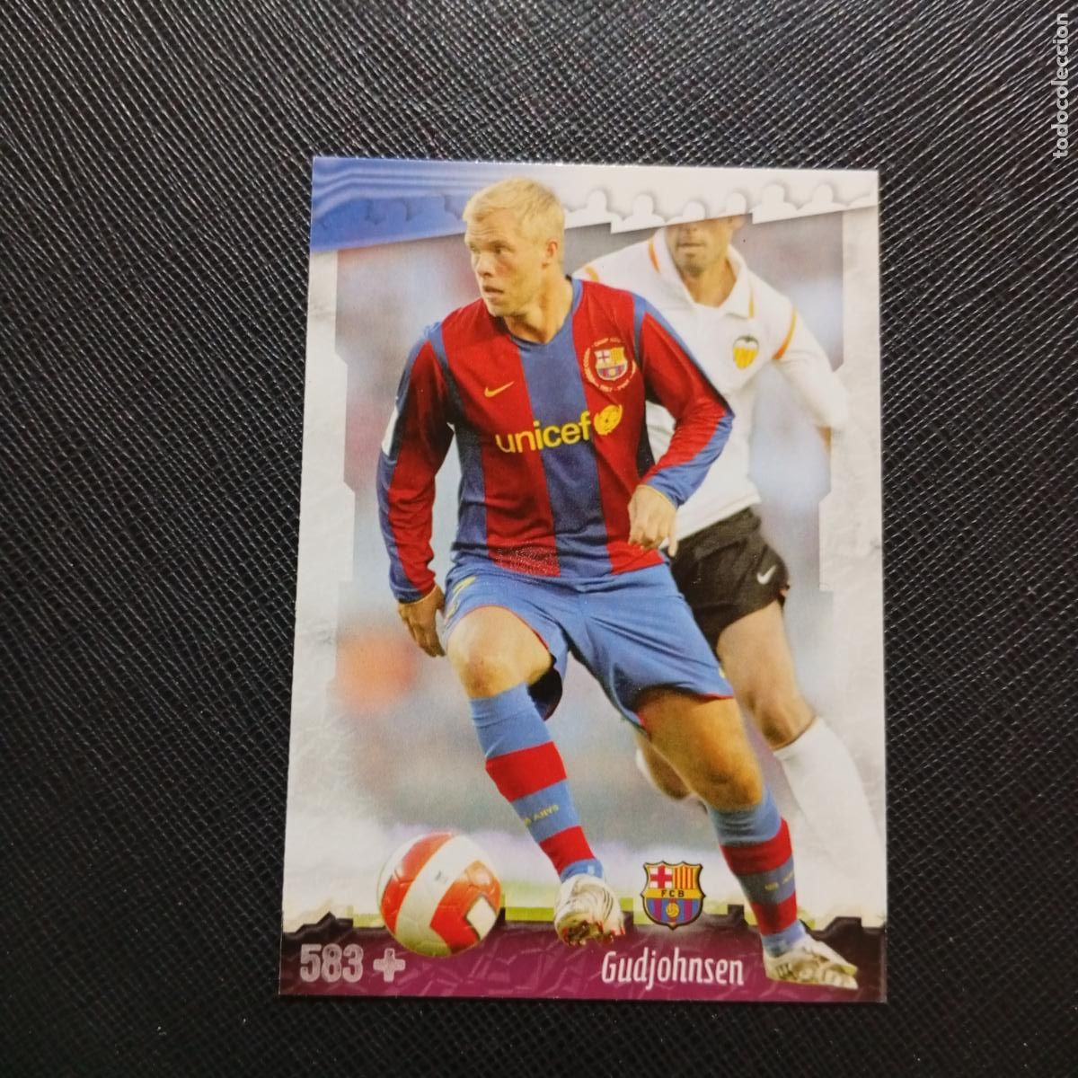 Cartes &agrave; collectionner de Football: 583 GUDJOHNSEN BARCELONA MUNDICROMO QUIZ GAME 2008 2009 FUTBOL 08 09 - A212 PG2 FICHAJE