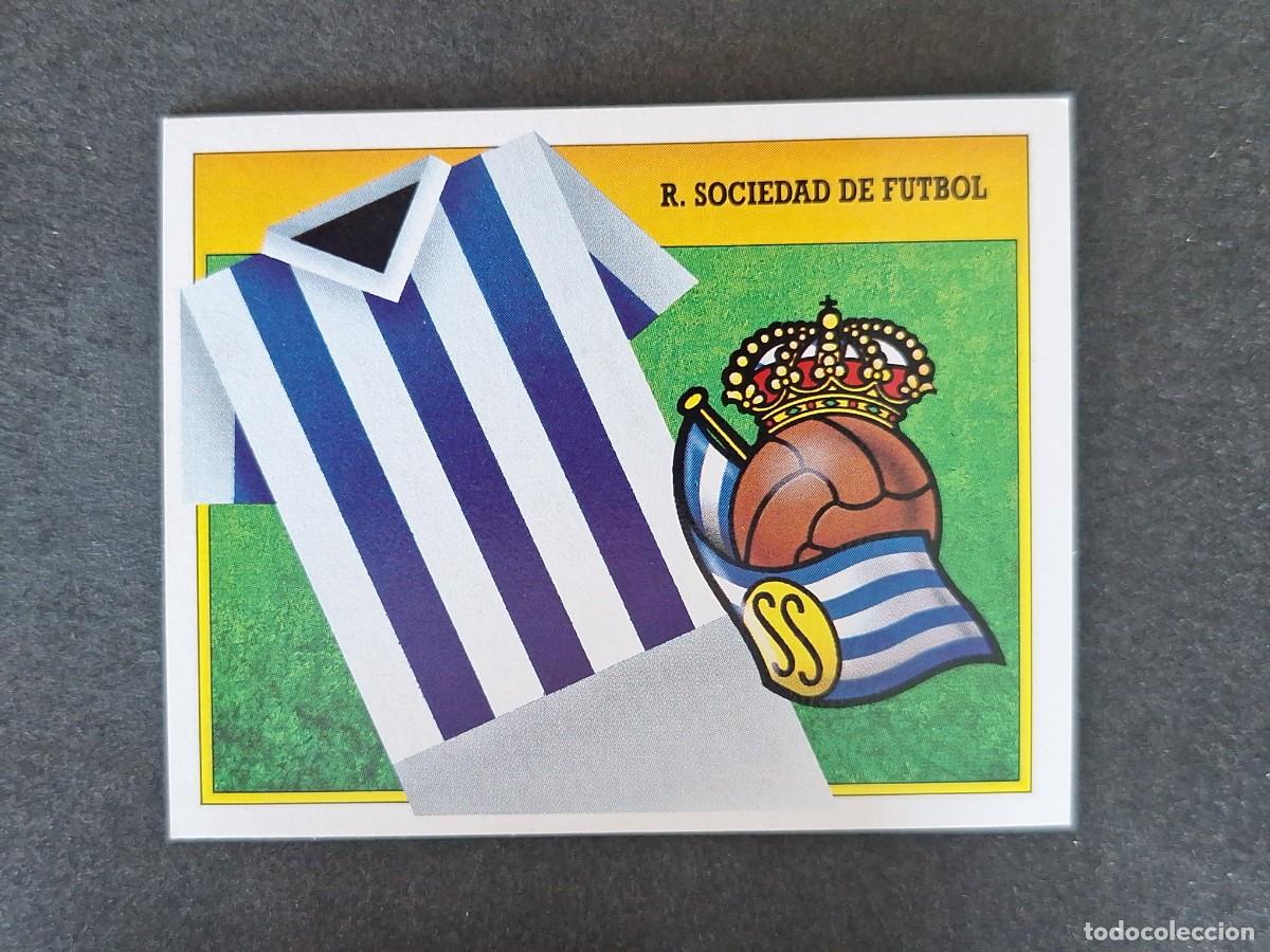 Cartes &agrave; collectionner de Football: L3 ESCUDO REAL SOCIEDAD LIGA ESTE 1991 1992 91 92 CARTON SIN PEGAR NUNCA PEGADO