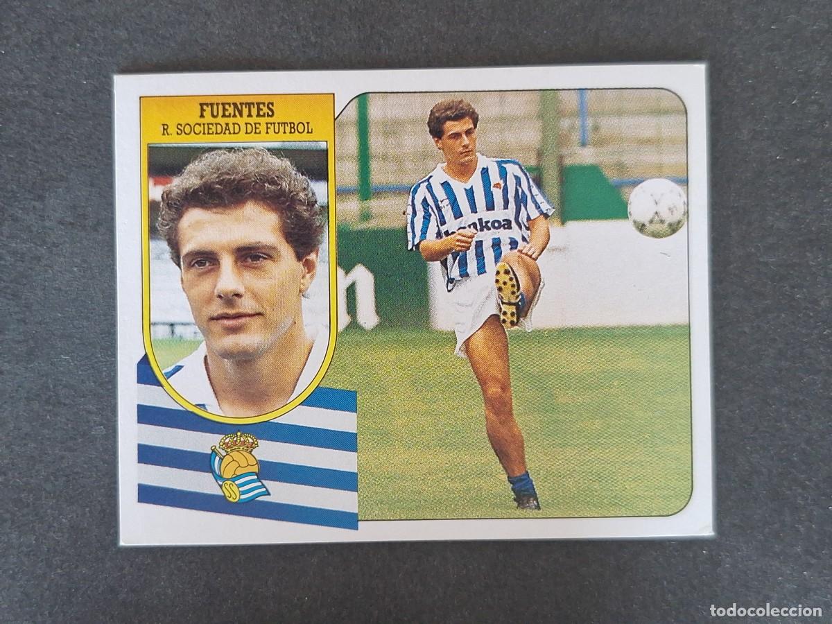 Cromos de f&uacute;tbol: L3 FUENTES REAL SOCIEDAD LIGA ESTE 1991 1992 91 92 CARTON SIN PEGAR NUNCA PEGADO