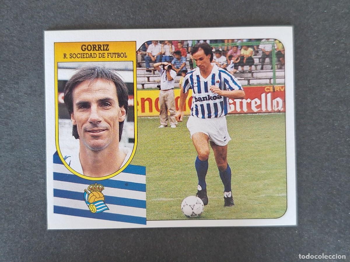 Cromos de f&uacute;tbol: L3 GORRIZ REAL SOCIEDAD LIGA ESTE 1991 1992 91 92 CARTON SIN PEGAR NUNCA PEGADO