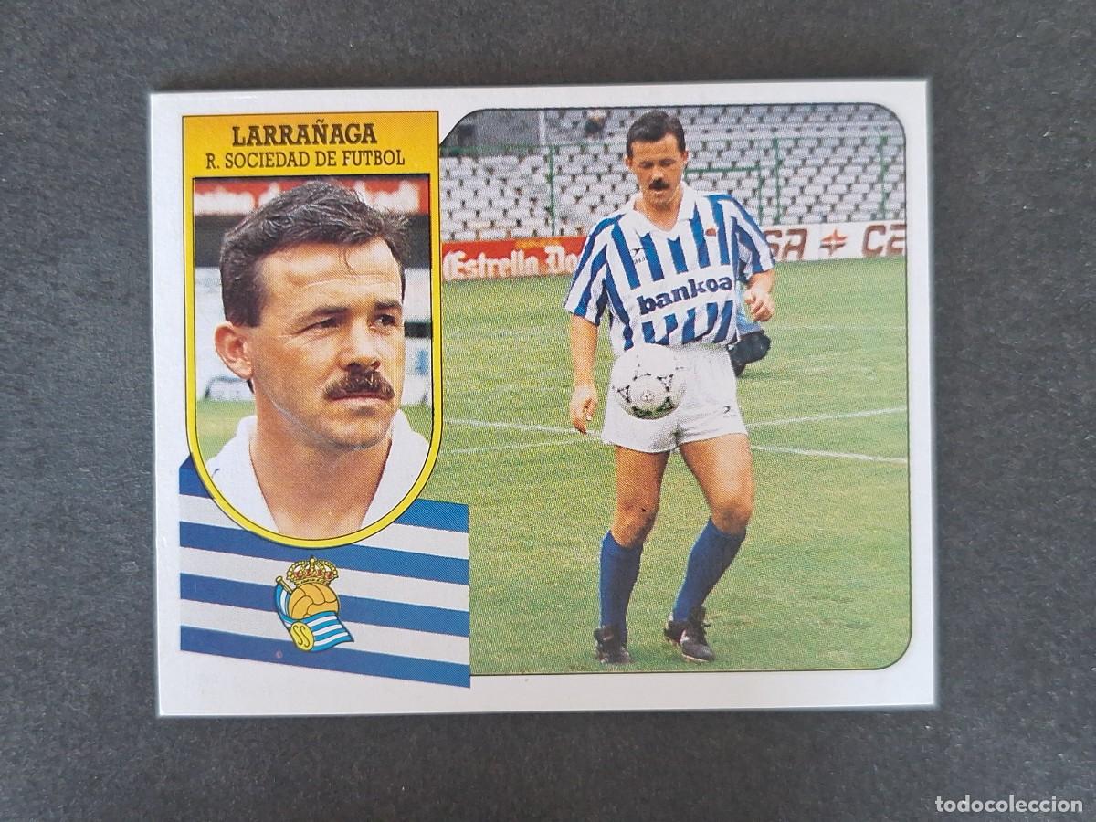 Cromos de f&uacute;tbol: L3 LARRA&Ntilde;AGA REAL SOCIEDAD LIGA ESTE 1991 1992 91 92 CARTON SIN PEGAR NUNCA PEGADO