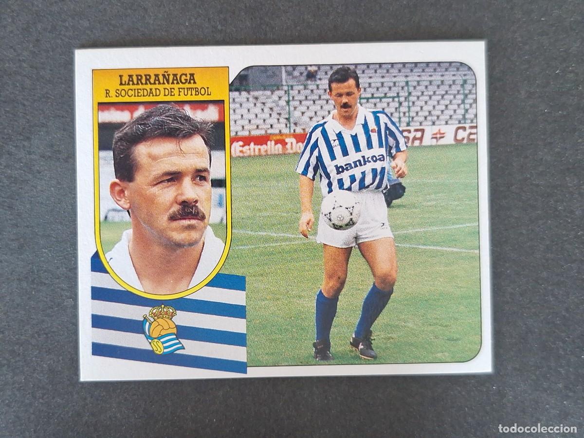 Cromos de f&uacute;tbol: L3 LARRA&Ntilde;AGA REAL SOCIEDAD LIGA ESTE 1991 1992 91 92 CARTON SIN PEGAR NUNCA PEGADO