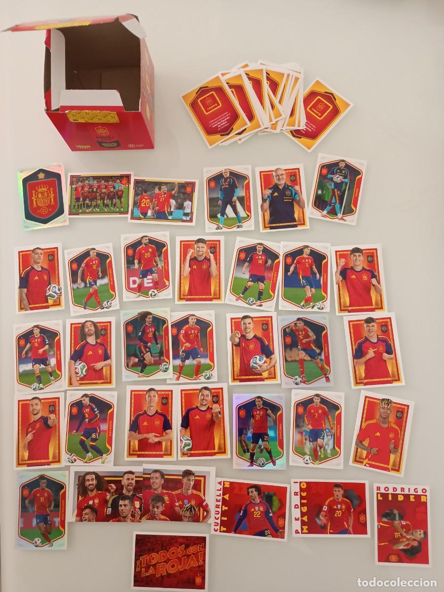 Cromos de f&uacute;tbol: SELECCI&Oacute;N ESPA&Ntilde;OLA DE F&Uacute;TBOL CAJA VACIA PUNTOS Y LOTE DE CROMOS SIN REPETIR