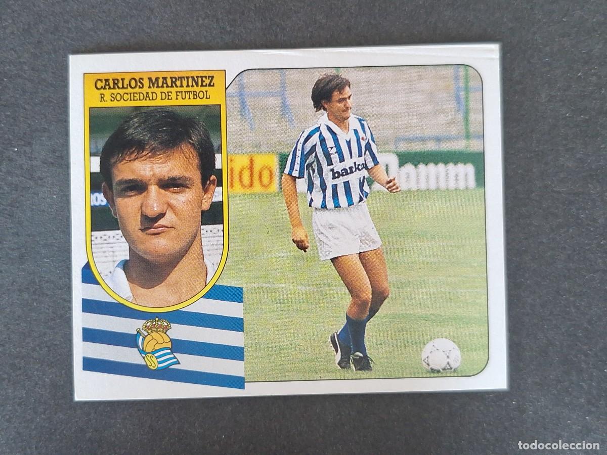Cromos de f&uacute;tbol: L3 CARLOS MARTINEZ REAL SOCIEDAD LIGA ESTE 1991 1992 91 92 CARTON SIN PEGAR NUNCA PEGADO