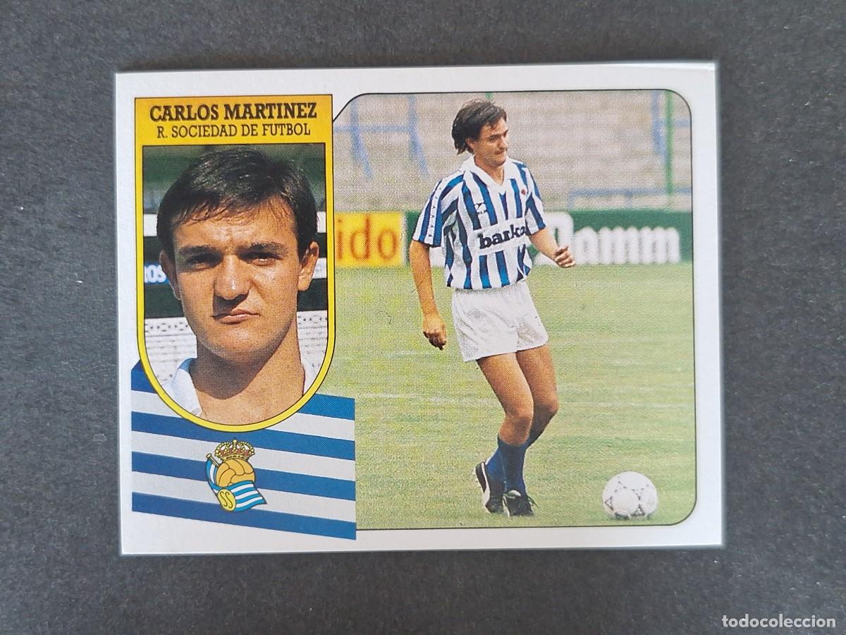 Cromos de f&uacute;tbol: L3 CARLOS MARTINEZ REAL SOCIEDAD LIGA ESTE 1991 1992 91 92 CARTON SIN PEGAR NUNCA PEGADO