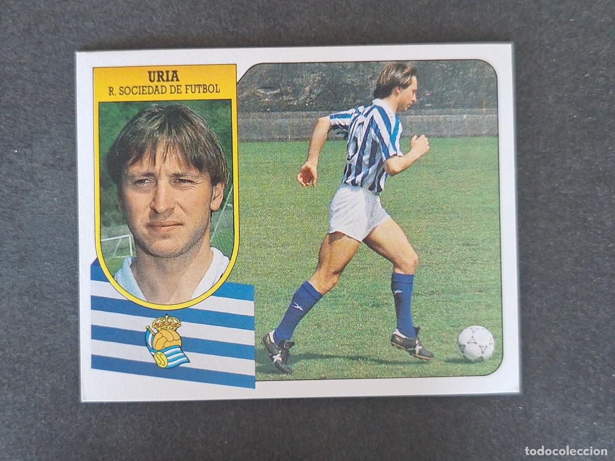 Cromos de f&uacute;tbol: L3 URIA REAL SOCIEDAD LIGA ESTE 1991 1992 91 92 CARTON SIN PEGAR NUNCA PEGADO