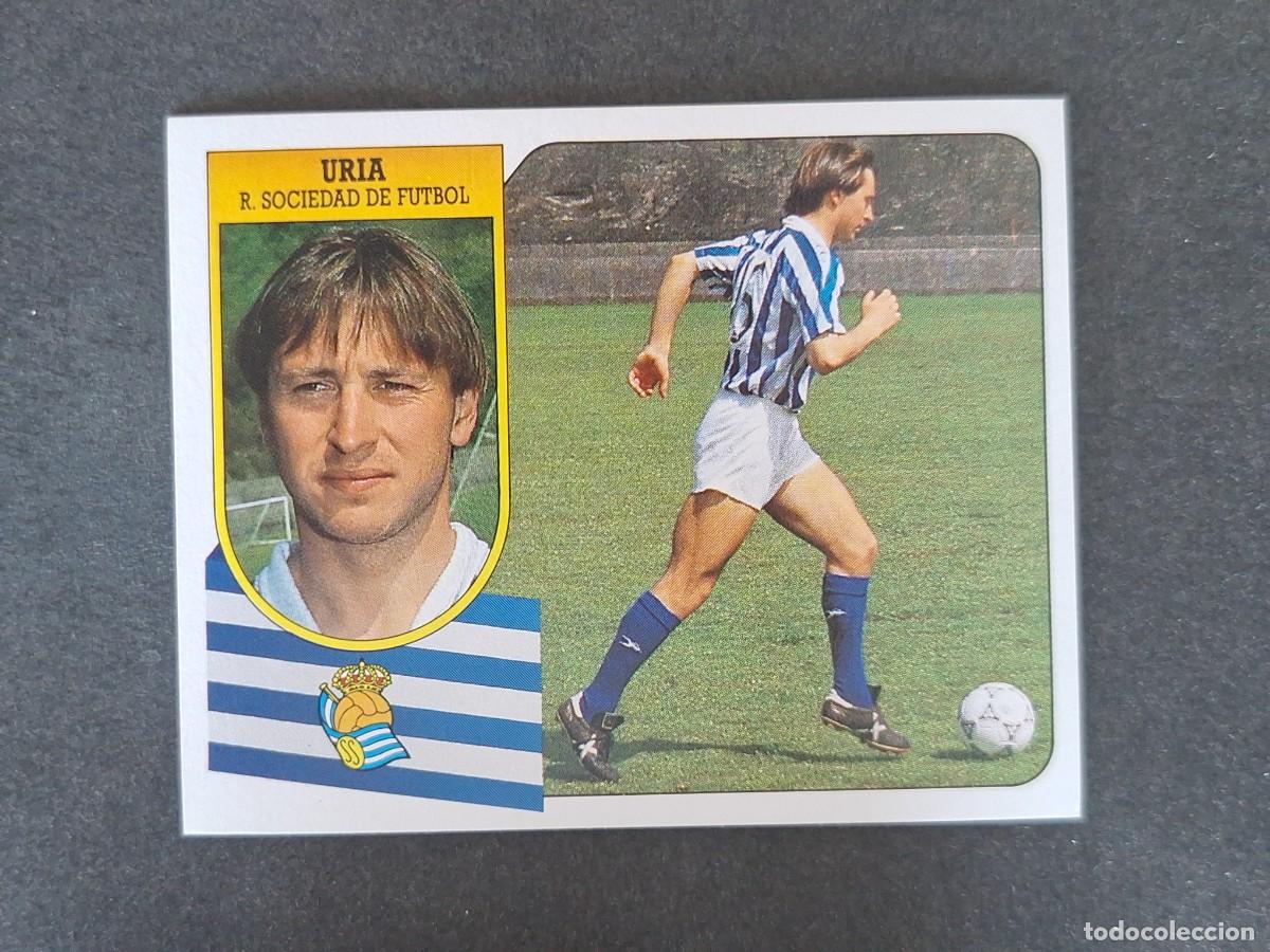 Cromos de f&uacute;tbol: L3 URIA REAL SOCIEDAD LIGA ESTE 1991 1992 91 92 CARTON SIN PEGAR NUNCA PEGADO