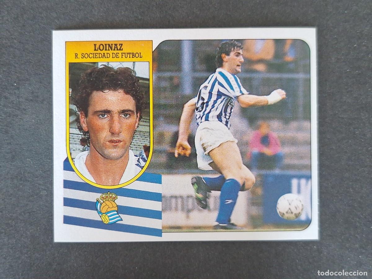 Fu&szlig;ball-Sticker: L3 LOINAZ REAL SOCIEDAD LIGA ESTE 1991 1992 91 92 CARTON SIN PEGAR NUNCA PEGADO