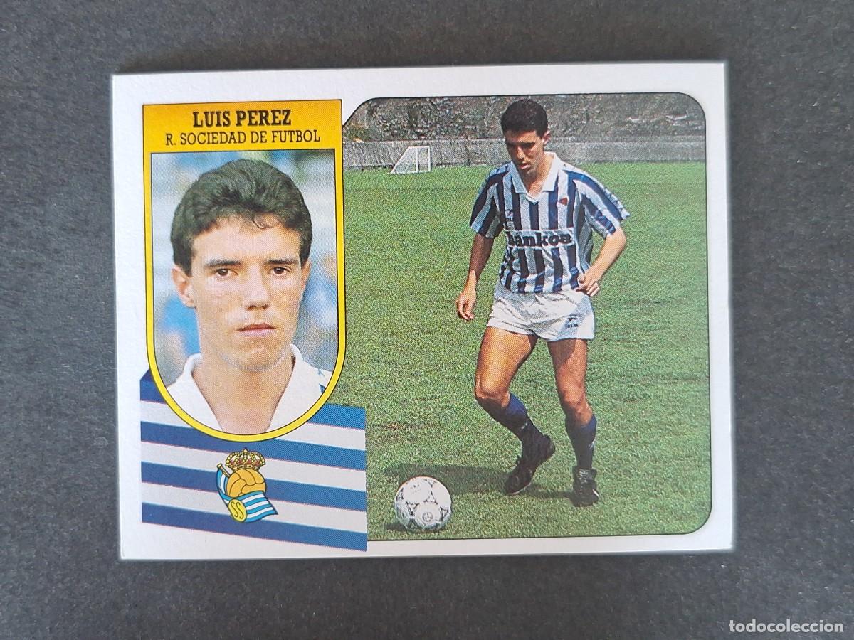Fu&szlig;ball-Sticker: L3 LUIS PEREZ REAL SOCIEDAD LIGA ESTE 1991 1992 91 92 CARTON SIN PEGAR NUNCA PEGADO