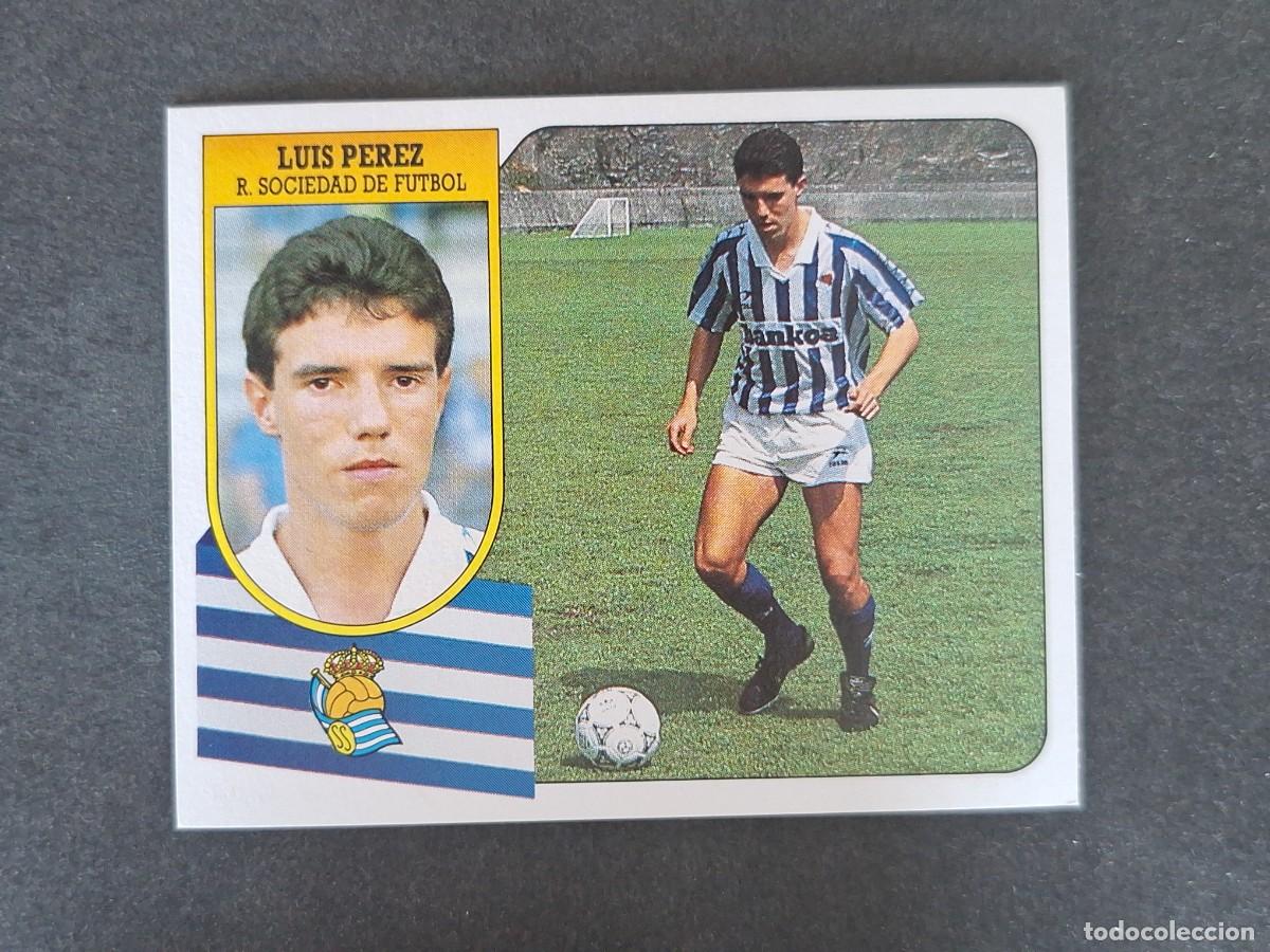 Fu&szlig;ball-Sticker: L3 LUIS PEREZ REAL SOCIEDAD LIGA ESTE 1991 1992 91 92 CARTON SIN PEGAR NUNCA PEGADO