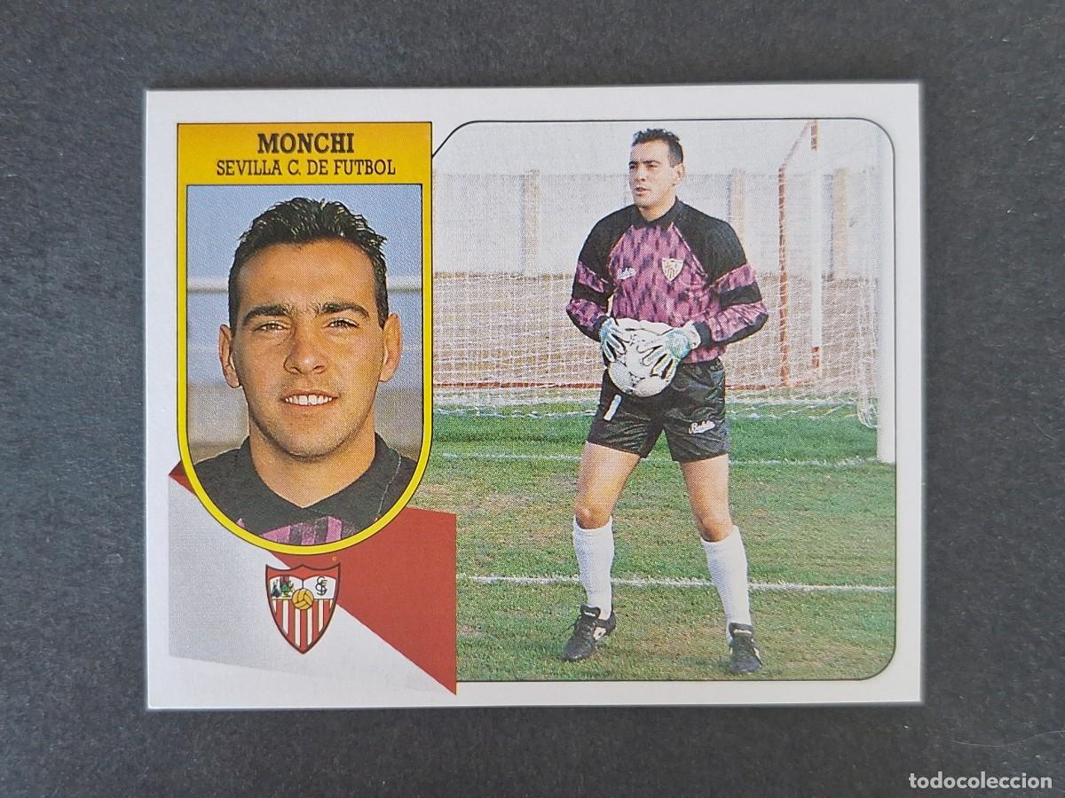 Fu&szlig;ball-Sticker: L3 MONCHI SEVILLA C. F. LIGA ESTE 1991 1992 91 92 CARTON SIN PEGAR NUNCA PEGADO