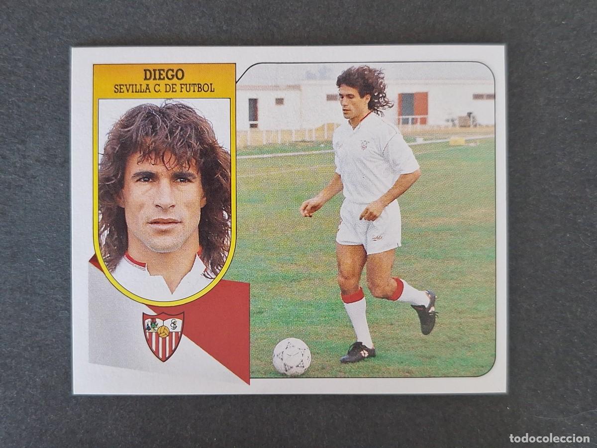 Fu&szlig;ball-Sticker: L3 DIEGO SEVILLA C. F. LIGA ESTE 1991 1992 91 92 CARTON SIN PEGAR NUNCA PEGADO