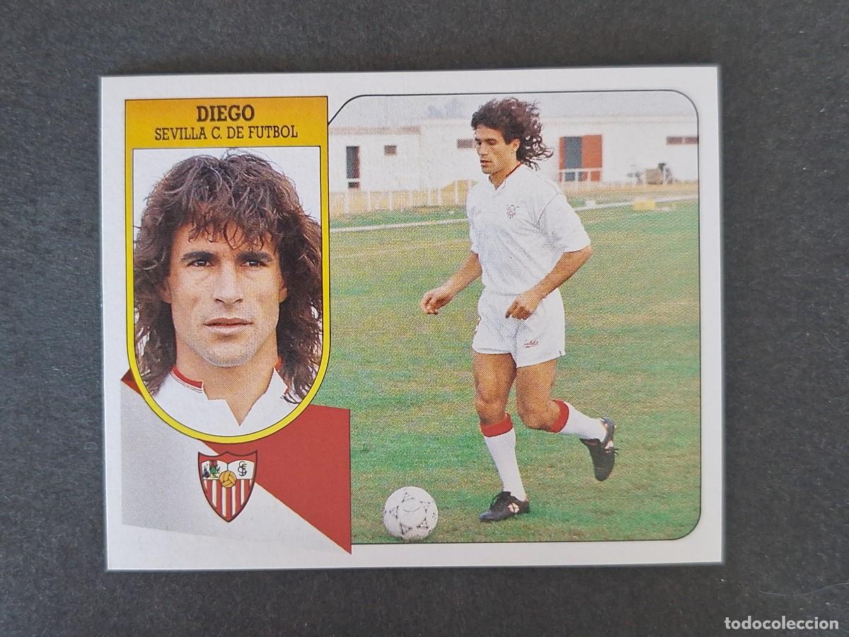 Fu&szlig;ball-Sticker: L3 DIEGO SEVILLA C. F. LIGA ESTE 1991 1992 91 92 CARTON SIN PEGAR NUNCA PEGADO