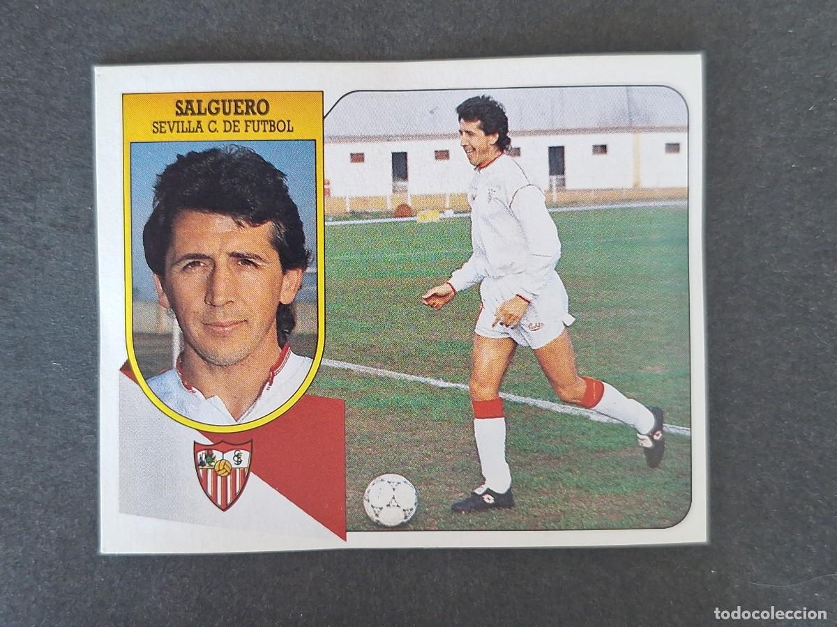 Fu&szlig;ball-Sticker: L3 SALGUERO SEVILLA C. F. LIGA ESTE 1991 1992 91 92 CARTON SIN PEGAR NUNCA PEGADO