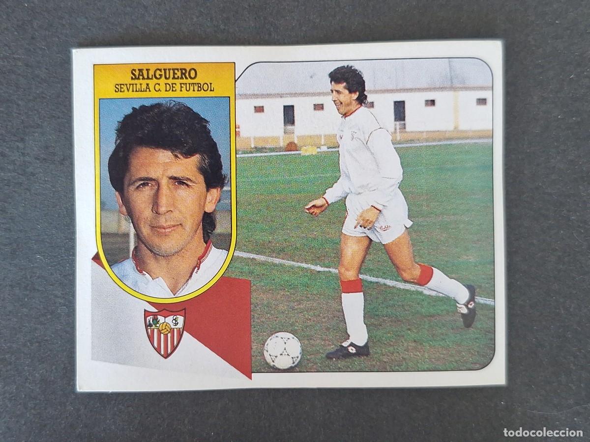 Fu&szlig;ball-Sticker: L3 SALGUERO SEVILLA C. F. LIGA ESTE 1991 1992 91 92 CARTON SIN PEGAR NUNCA PEGADO