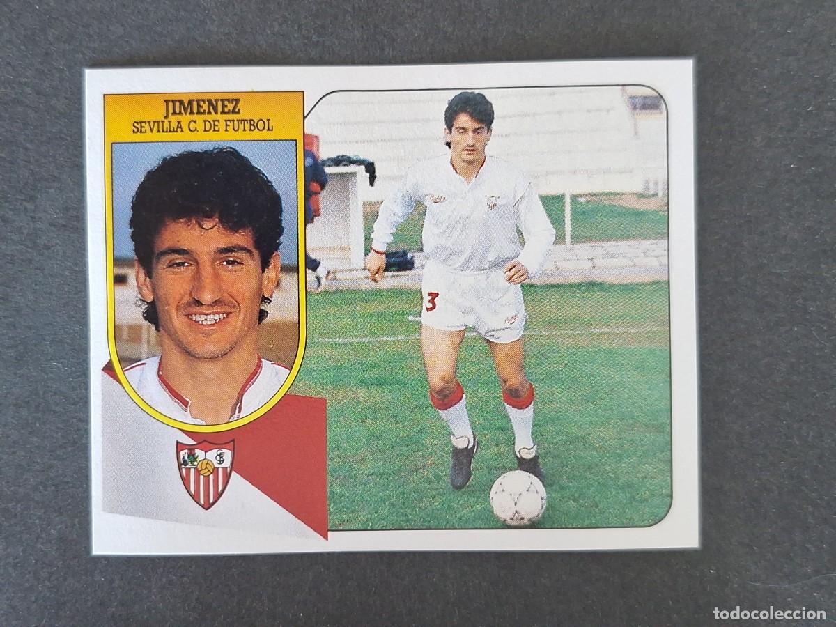 Fu&szlig;ball-Sticker: L3 JIMENEZ SEVILLA C. F. LIGA ESTE 1991 1992 91 92 CARTON SIN PEGAR NUNCA PEGADO