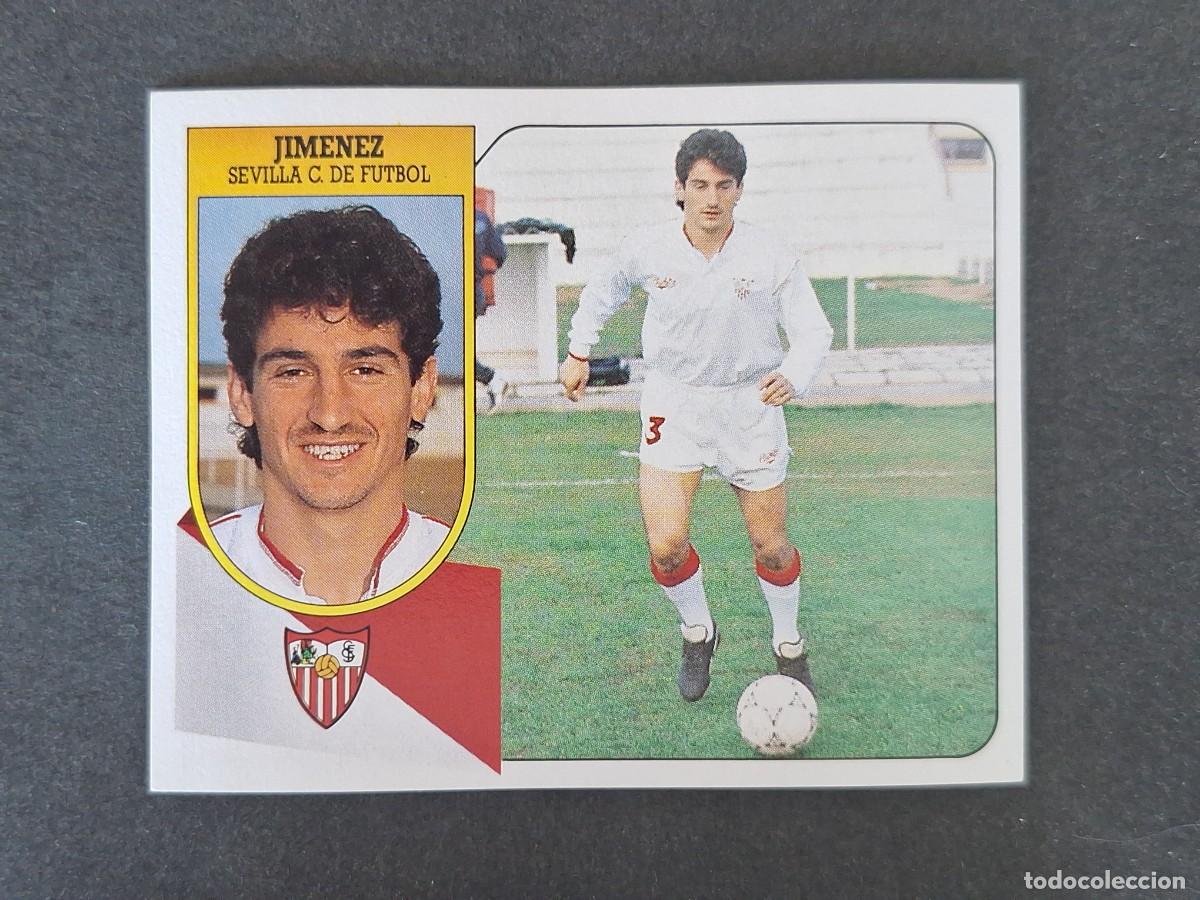 Fu&szlig;ball-Sticker: L3 JIMENEZ SEVILLA C. F. LIGA ESTE 1991 1992 91 92 CARTON SIN PEGAR NUNCA PEGADO