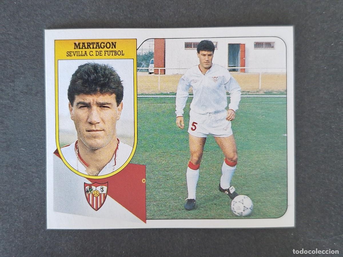 Fu&szlig;ball-Sticker: L3 MARTAGON SEVILLA C. F. LIGA ESTE 1991 1992 91 92 CARTON SIN PEGAR NUNCA PEGADO