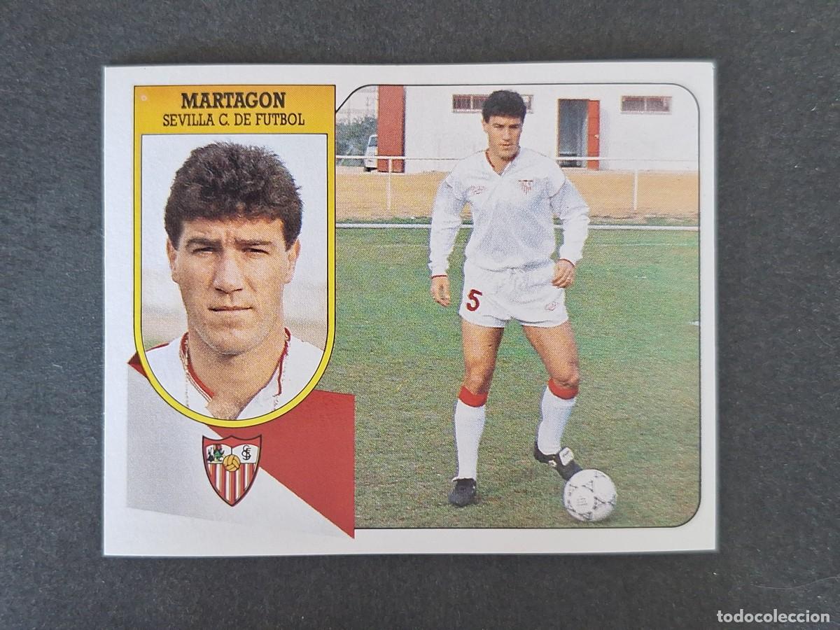 Fu&szlig;ball-Sticker: L3 MARTAGON SEVILLA C. F. LIGA ESTE 1991 1992 91 92 CARTON SIN PEGAR NUNCA PEGADO