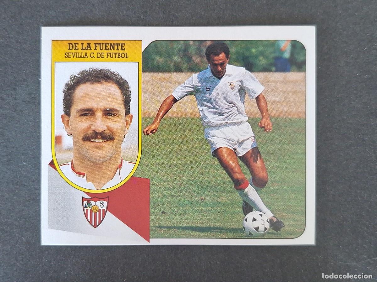 Fu&szlig;ball-Sticker: L3 DE LA FUENTE SEVILLA C. F. LIGA ESTE 1991 1992 91 92 CARTON SIN PEGAR NUNCA PEGADO