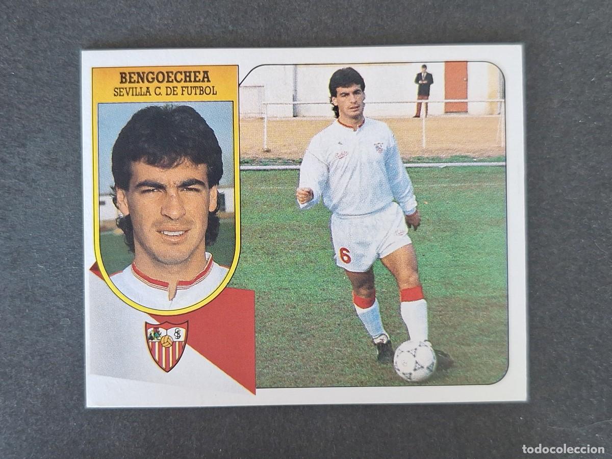 Cromos de f&uacute;tbol: L3 BENGOECHEA SEVILLA C. F. LIGA ESTE 1991 1992 91 92 CARTON SIN PEGAR NUNCA PEGADO