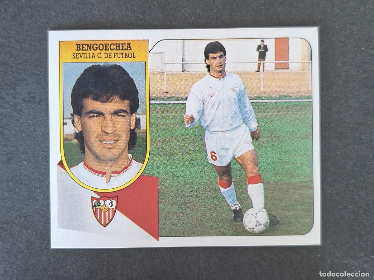 Cromos de f&uacute;tbol: L3 BENGOECHEA SEVILLA C. F. LIGA ESTE 1991 1992 91 92 CARTON SIN PEGAR NUNCA PEGADO
