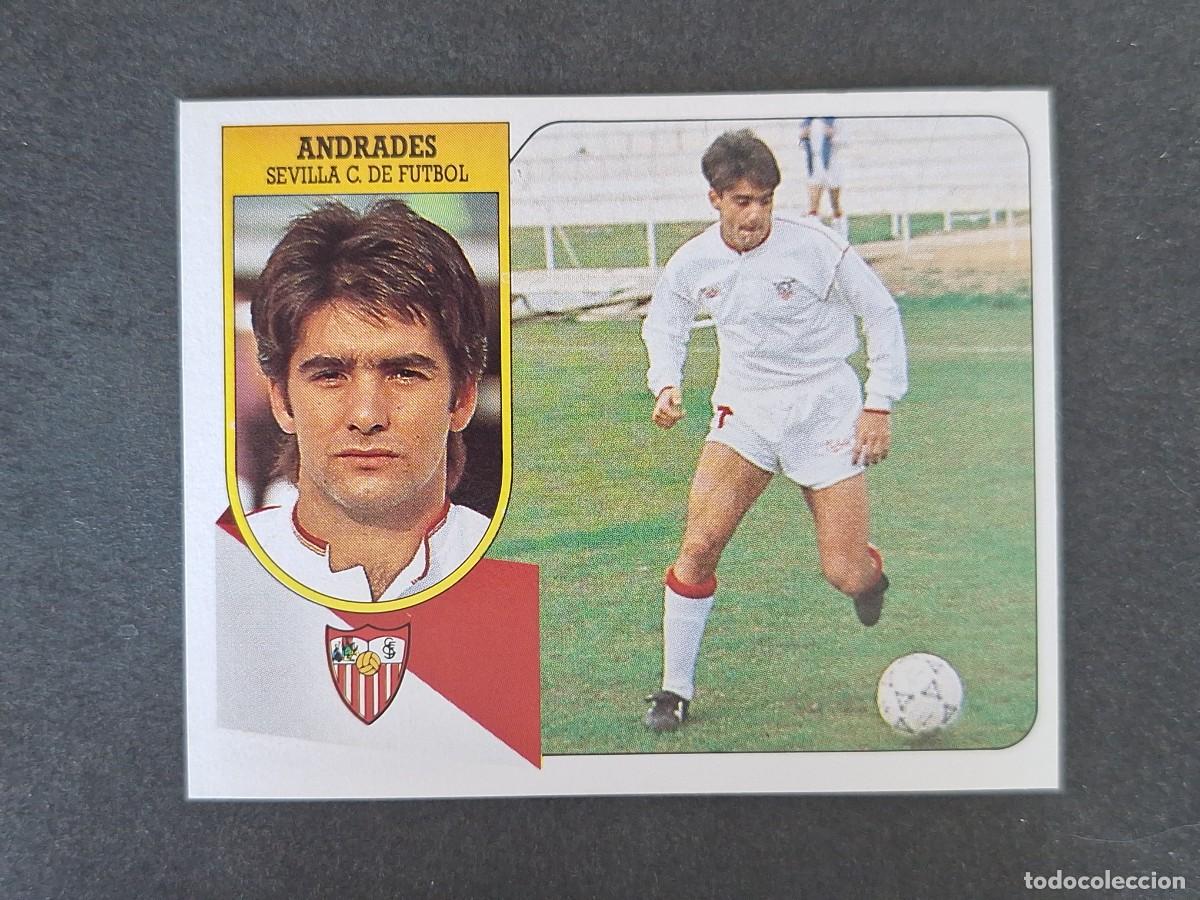 Cromos de f&uacute;tbol: L3 ANDRADES SEVILLA C. F. LIGA ESTE 1991 1992 91 92 CARTON SIN PEGAR NUNCA PEGADO