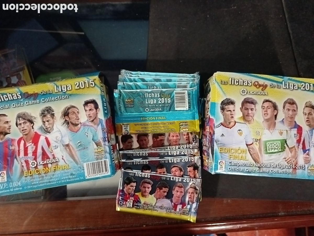 Cromos de f&uacute;tbol: Mundicromo 2 cajas con 80 sobres sin abrir Edici&oacute;n final temporada 2015