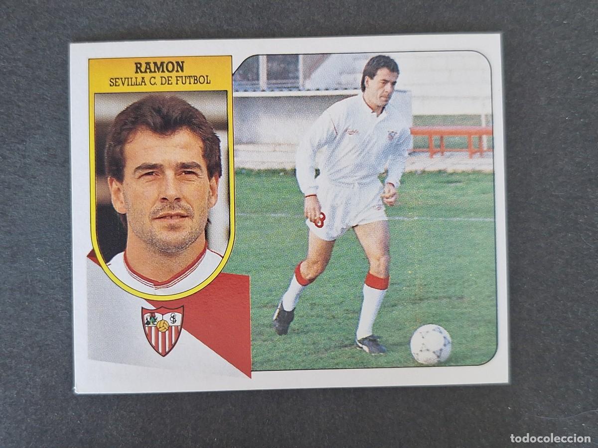 Cromos de f&uacute;tbol: L3 RAMON SEVILLA C. F. LIGA ESTE 1991 1992 91 92 CARTON SIN PEGAR NUNCA PEGADO