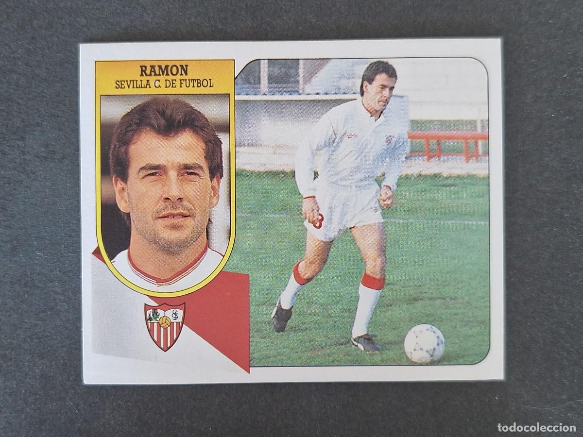 Cromos de f&uacute;tbol: L3 RAMON SEVILLA C. F. LIGA ESTE 1991 1992 91 92 CARTON SIN PEGAR NUNCA PEGADO