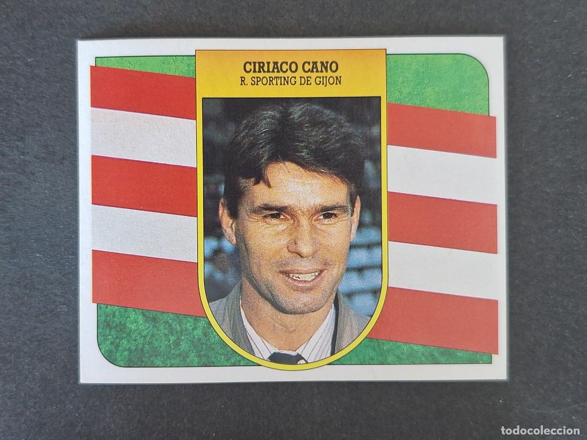 Cromos de f&uacute;tbol: L3 CIRIACO CANO ENTRENADOR SPORTING DE GIJON LIGA ESTE 1991 1992 91 92 CARTON SIN PEGAR NUNCA PEGADO