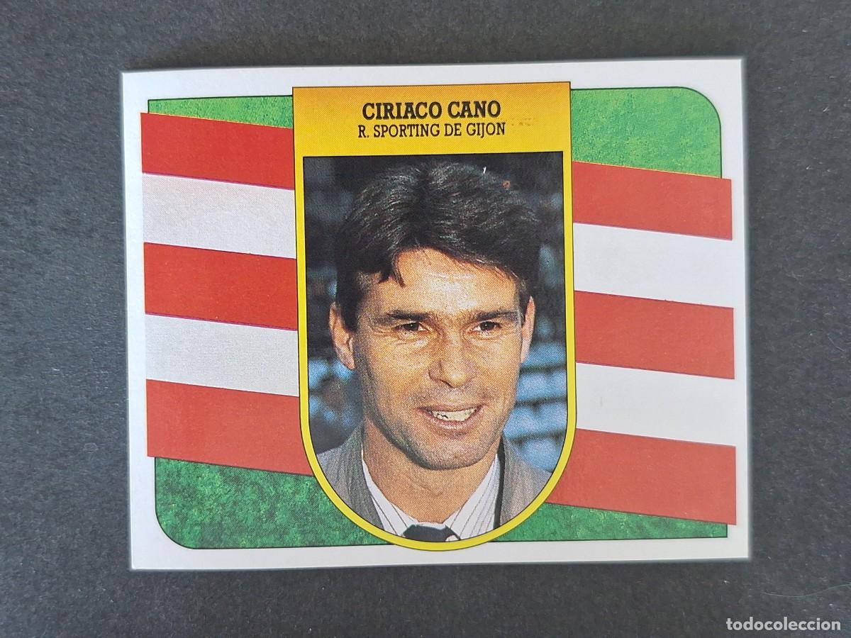 Cromos de f&uacute;tbol: L3 CIRIACO CANO ENTRENADOR SPORTING DE GIJON LIGA ESTE 1991 1992 91 92 CARTON SIN PEGAR NUNCA PEGADO