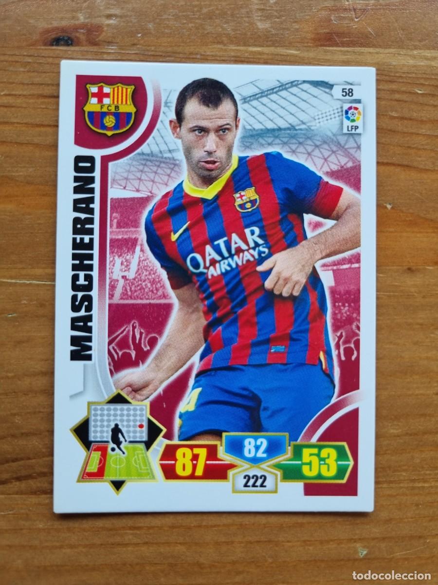 Cromos de f&uacute;tbol: 58 MASCHERANO (FC Barcelona). Liga 2013 2014 13 14 Adrenalyn XL