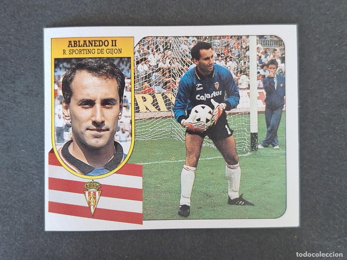 Cromos de f&uacute;tbol: L3 ABLANEDO II SPORTING DE GIJON LIGA ESTE 1991 1992 91 92 CARTON SIN PEGAR NUNCA PEGADO