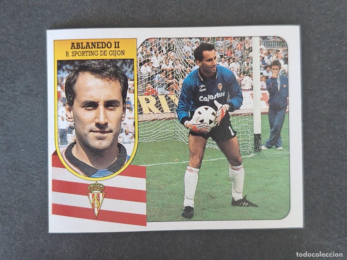 Cromos de f&uacute;tbol: L3 ABLANEDO II SPORTING DE GIJON LIGA ESTE 1991 1992 91 92 CARTON SIN PEGAR NUNCA PEGADO