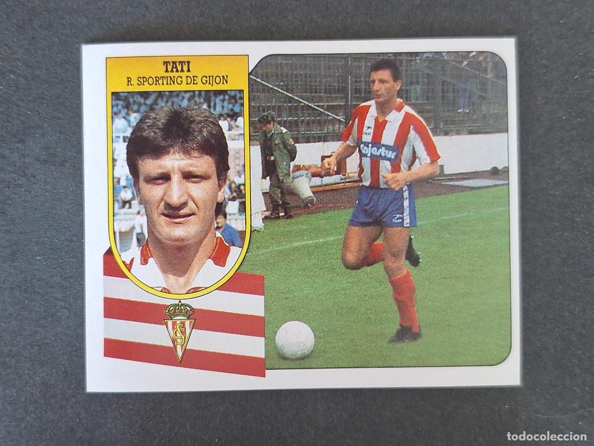 Cromos de f&uacute;tbol: L3 TATI SPORTING DE GIJON LIGA ESTE 1991 1992 91 92 CARTON SIN PEGAR NUNCA PEGADO
