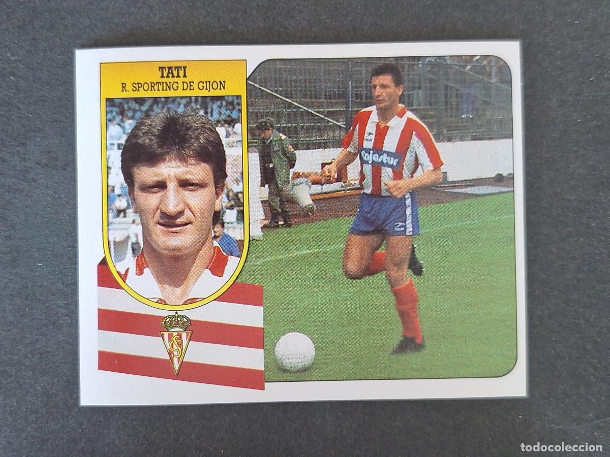 Cromos de f&uacute;tbol: L3 TATI SPORTING DE GIJON LIGA ESTE 1991 1992 91 92 CARTON SIN PEGAR NUNCA PEGADO