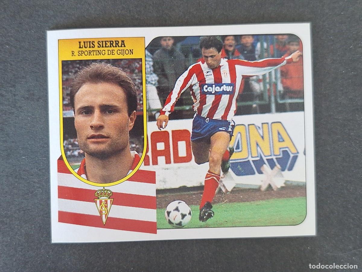 Cromos de f&uacute;tbol: L3 LUIS SIERRA SPORTING DE GIJON LIGA ESTE 1991 1992 91 92 CARTON SIN PEGAR NUNCA PEGADO