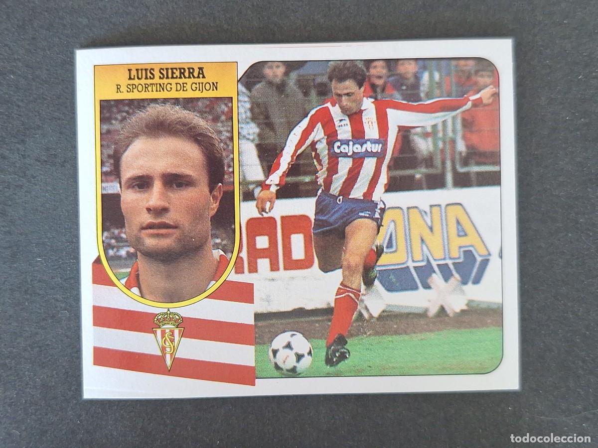 Cromos de f&uacute;tbol: L3 LUIS SIERRA SPORTING DE GIJON LIGA ESTE 1991 1992 91 92 CARTON SIN PEGAR NUNCA PEGADO