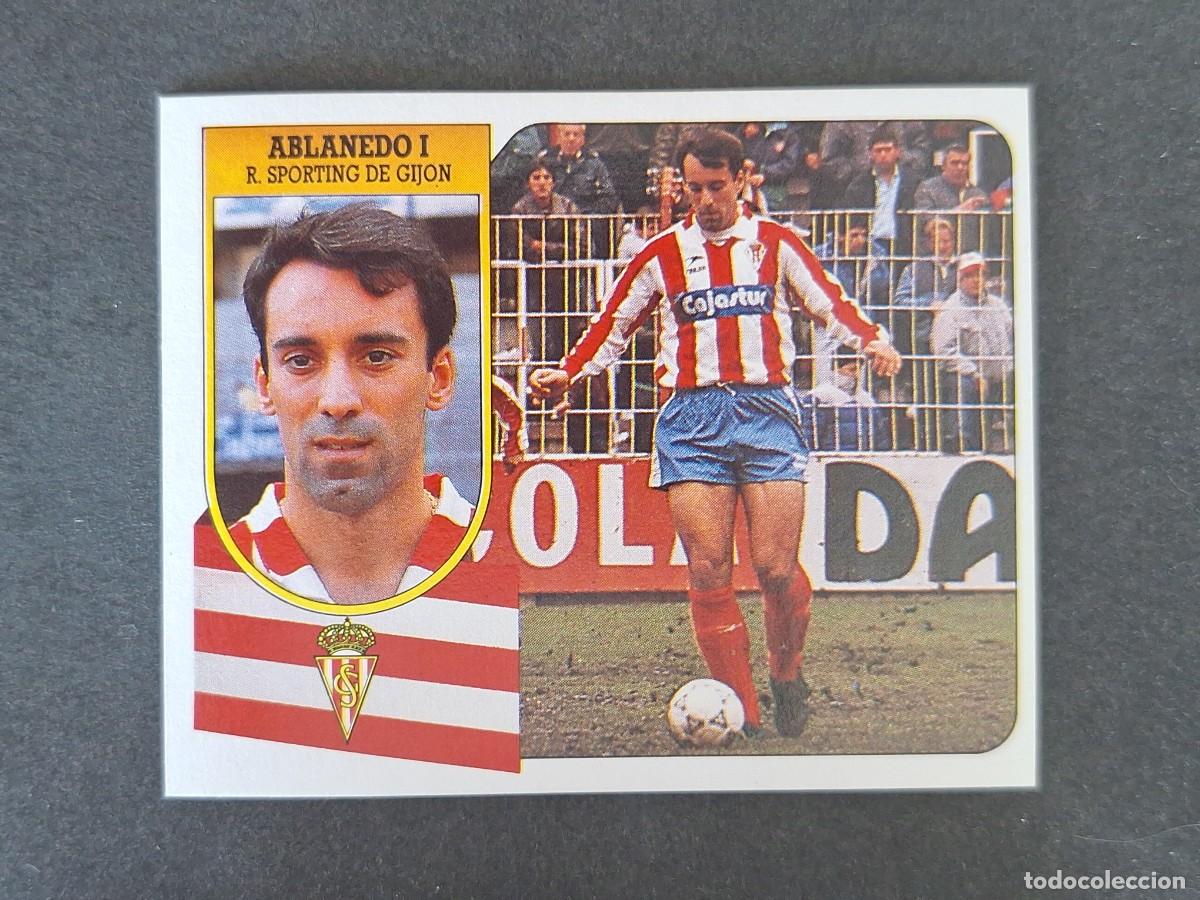 Cromos de f&uacute;tbol: L3 ABLANEDO I SPORTING DE GIJON LIGA ESTE 1991 1992 91 92 CARTON SIN PEGAR NUNCA PEGADO