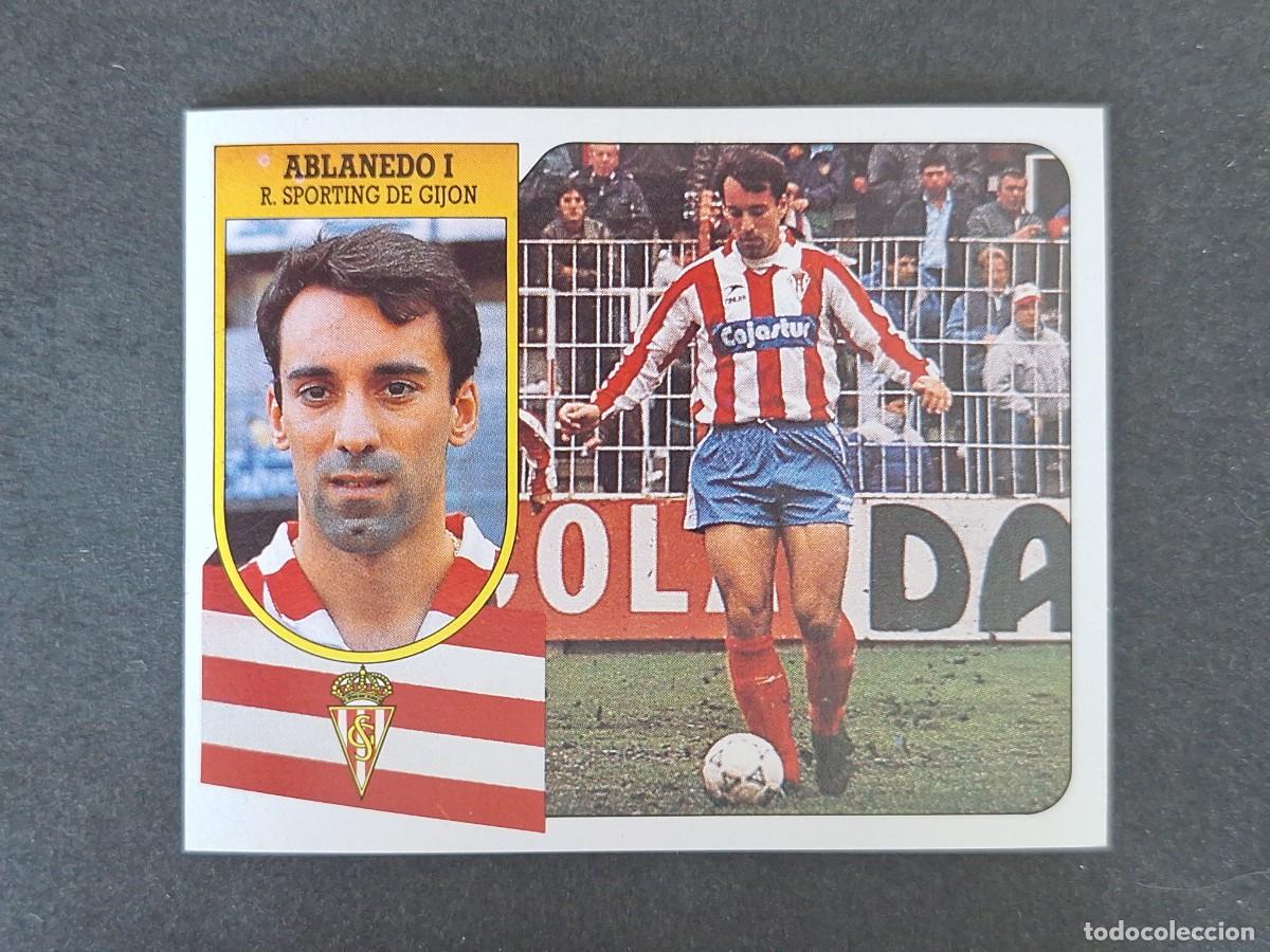 Cromos de f&uacute;tbol: L3 ABLANEDO I SPORTING DE GIJON LIGA ESTE 1991 1992 91 92 CARTON SIN PEGAR NUNCA PEGADO