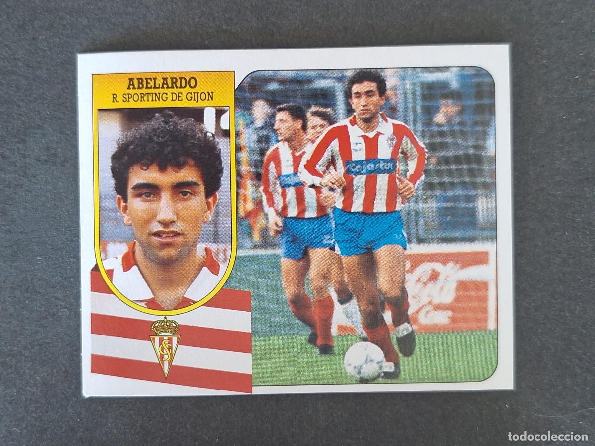 Cromos de f&uacute;tbol: L3 ABELARDO SPORTING DE GIJON LIGA ESTE 1991 1992 91 92 CARTON SIN PEGAR NUNCA PEGADO