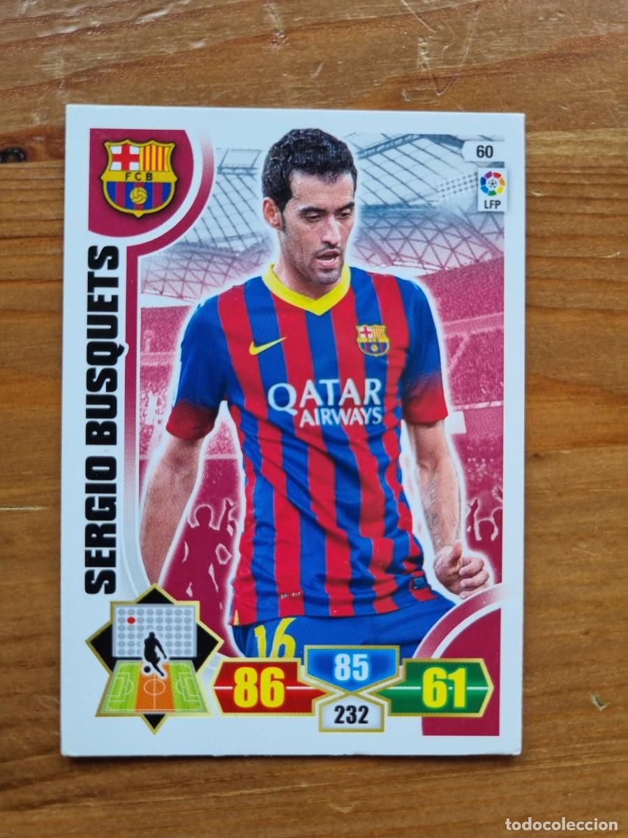 Cromos de f&uacute;tbol: 60 SERGIO BUSQUETS (FC Barcelona). Liga 2013 2014 13 14 Adrenalyn XL